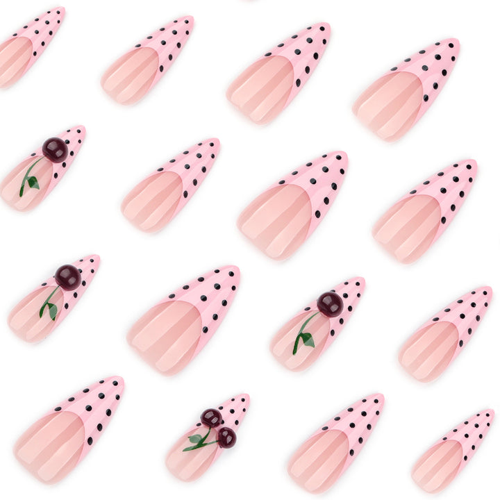 Artificial nail art in cheerful cherry design Stornfield