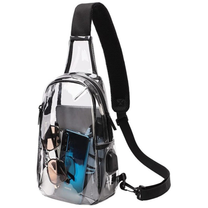 Transparent Shoulder Bag with Secure Access Stornfield
