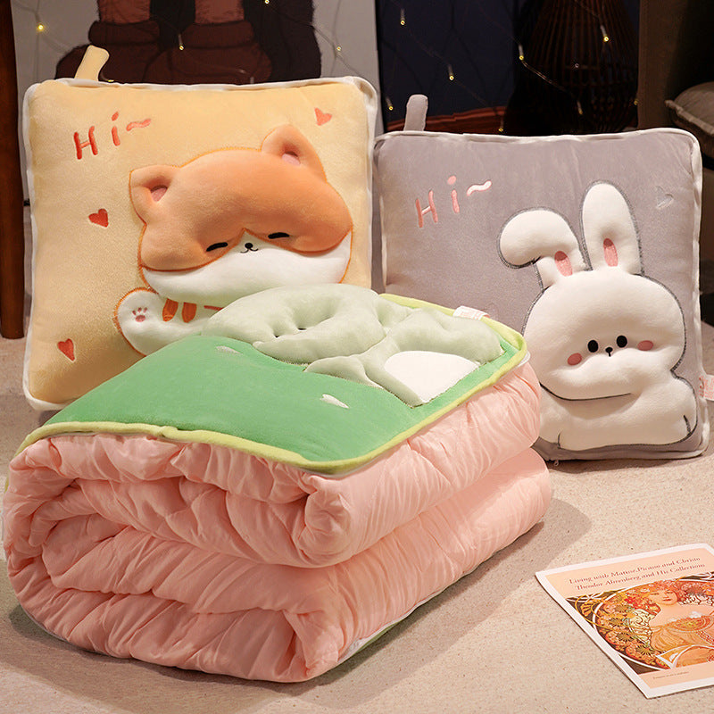 Plush Dog Cushion and Blanket Set Stornfield