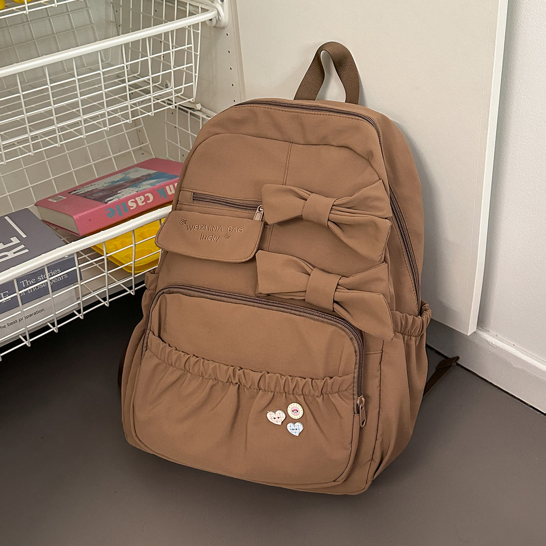 Stylish Bow-Accented Backpack Stornfield