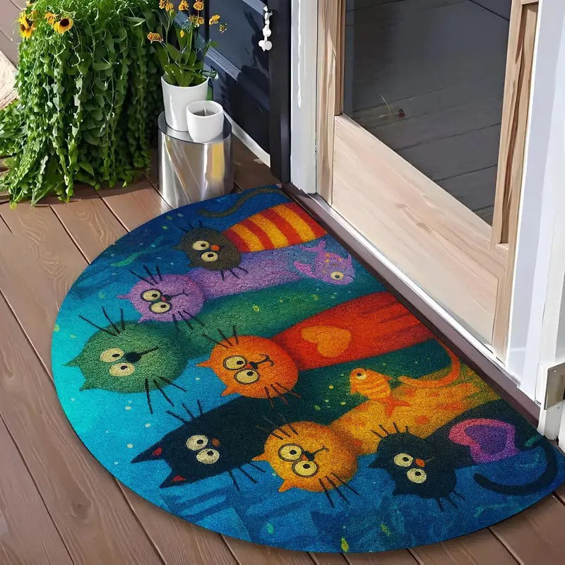 Cat-Themed Decorative Door Mat