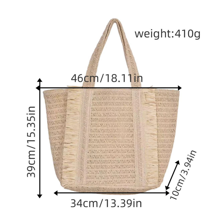 Woven Natural Material Beach Bag Stornfield