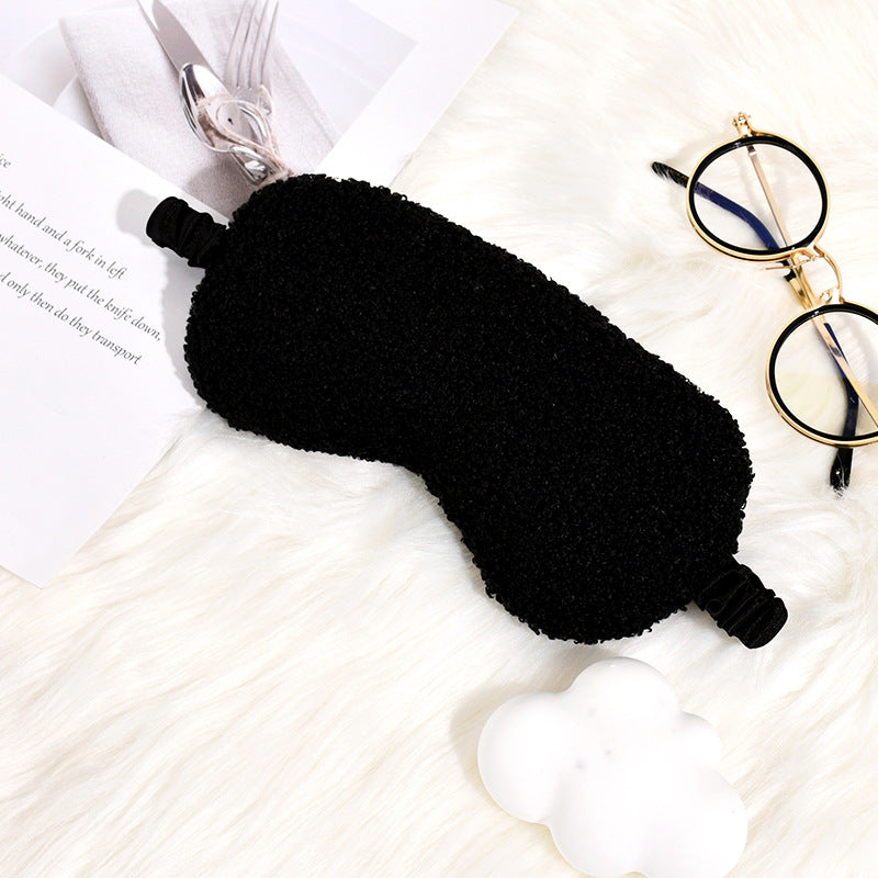 Women's cuddly thermo sleep mask made of teddy fleece with adjustable satin band Stornfield