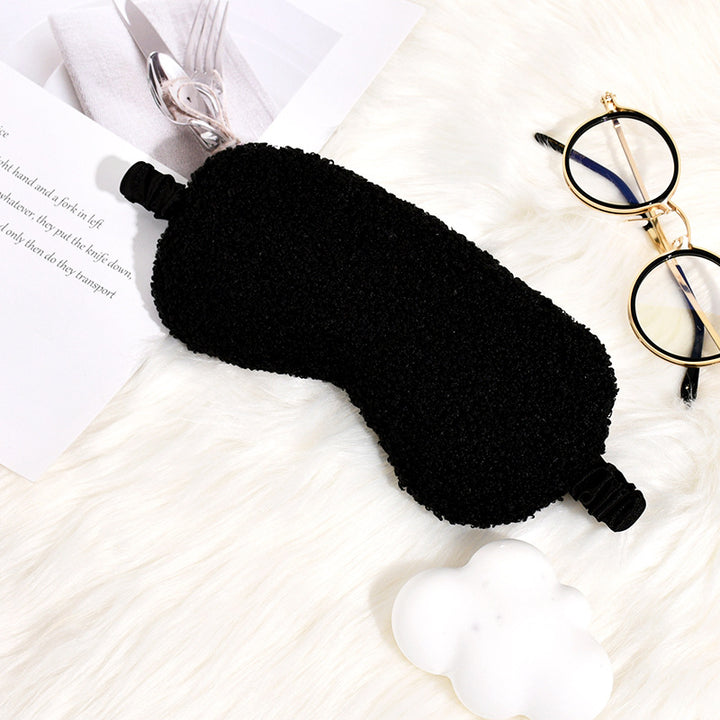 Women's cuddly thermo sleep mask made of teddy fleece with adjustable satin band Stornfield