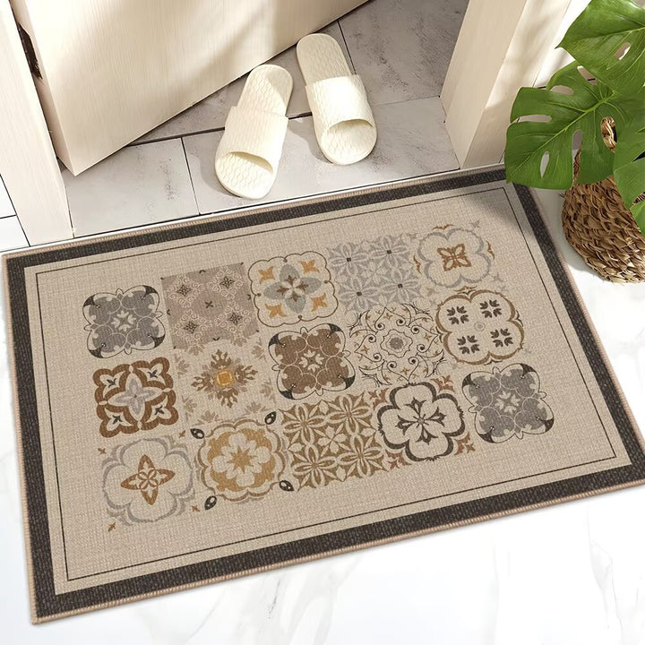 Floral Patterned Indoor Area Mat