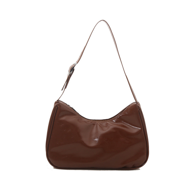 Vintage-Inspired Soft Patent Leather Handbag Stornfield