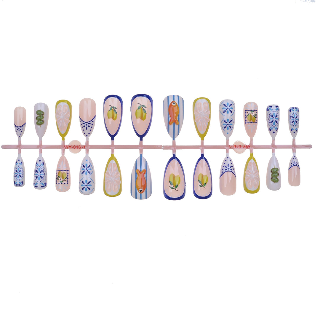 Artistic Sea-Themed Press-On Nail Set Stornfield