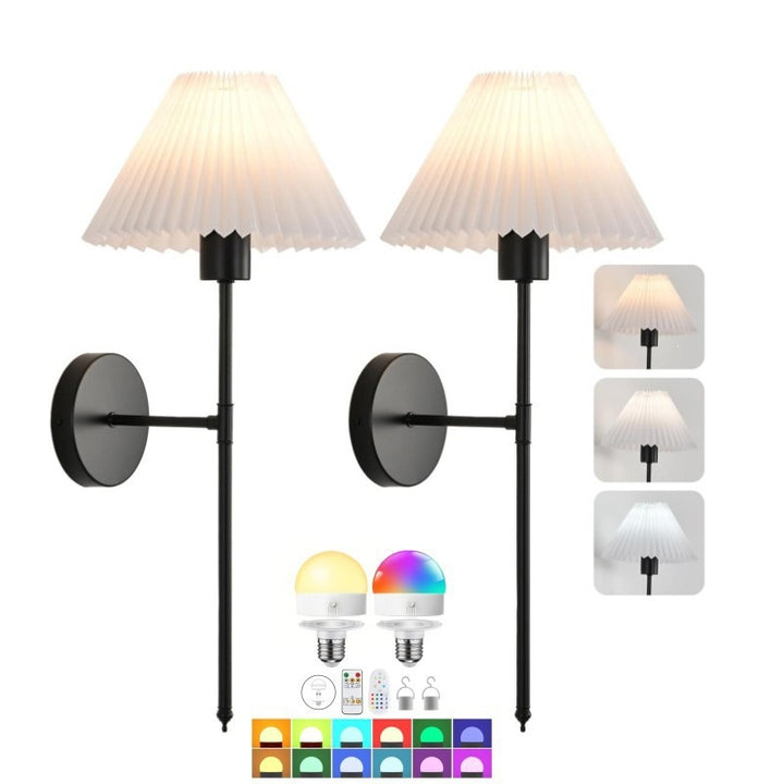 Decorative Pleated Shade Wall Sconce