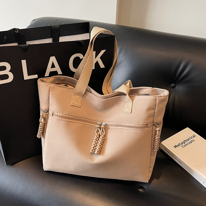 Versatile Zippered Canvas Tote Bag Stornfield