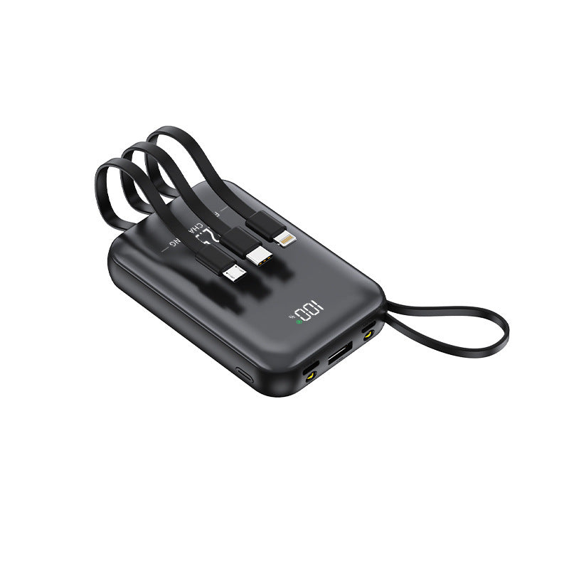 Portable power bank with integrated charging cables and fast charging function Stornfield