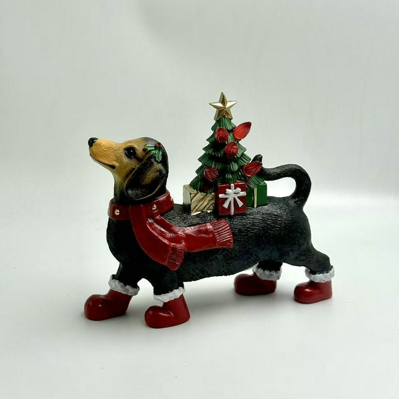 Decorative Santa Claus figure with dog Stornfield