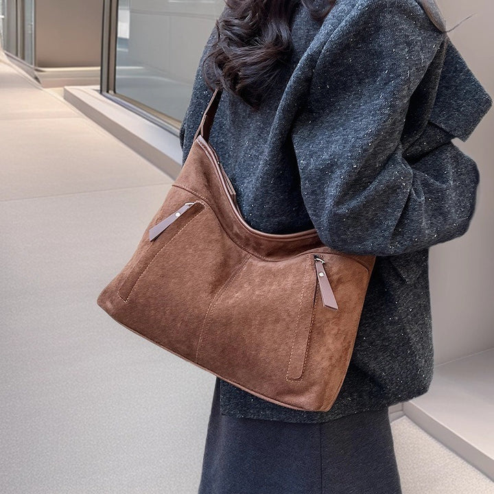 Stylish Suede Shoulder Bag