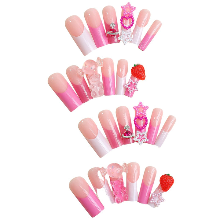 Decorative False Nail Art Set with 3D Embellishments Stornfield