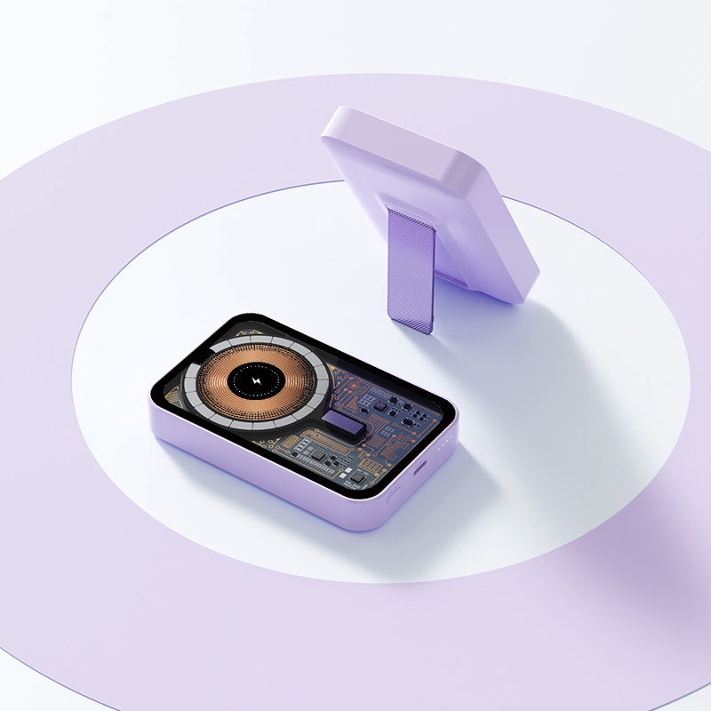 Portable power bank with innovative wireless charging function and integrated stand Stornfield