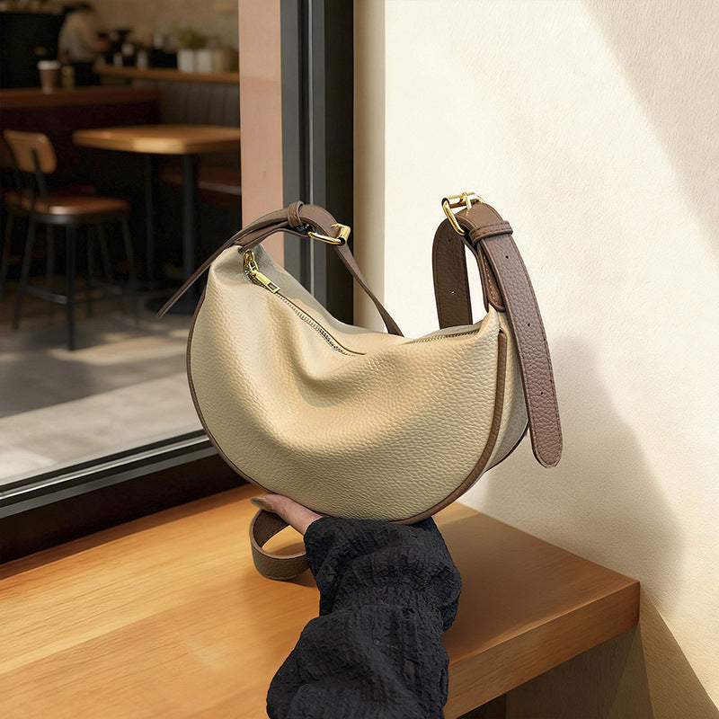Textured Leather Sling Bag