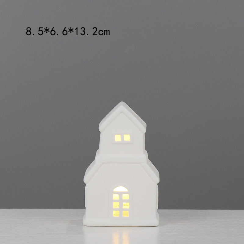 Decorative House-Shaped Ceramic Night Light Stornfeild
