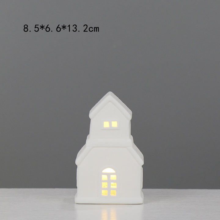 Decorative House-Shaped Ceramic Night Light Stornfeild