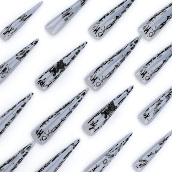 Glamorous long lace nails Stornfield