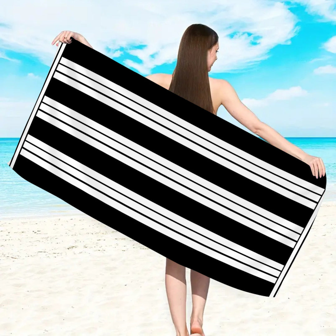 large and soft beach towel with striped pattern Stornfield