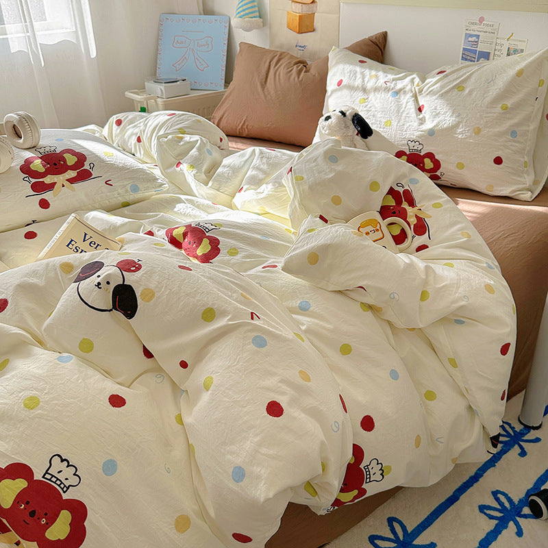 Floral Patterned Quilted Duvet Cover