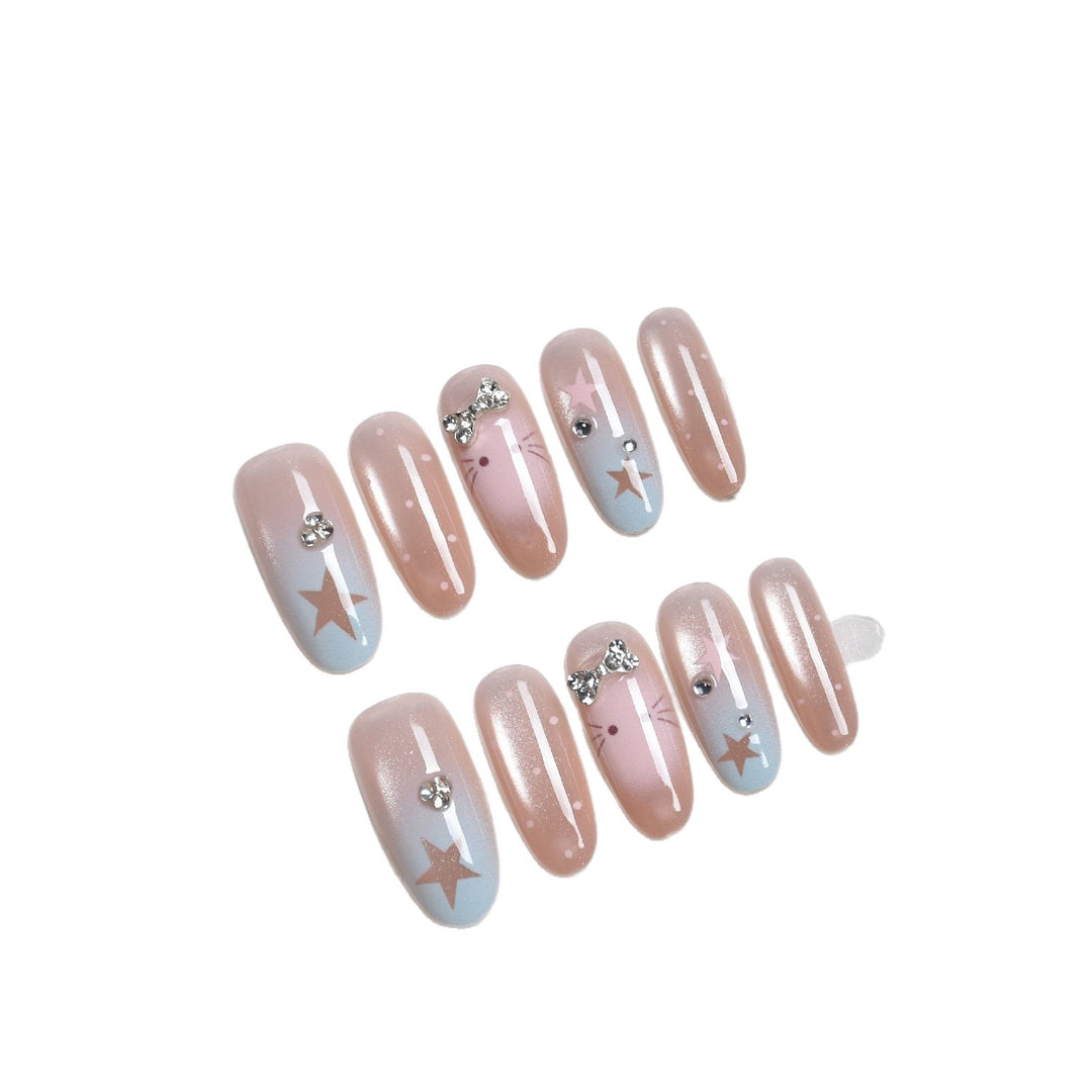 Star-Embellished Press-On Nail Extensions Stornfield