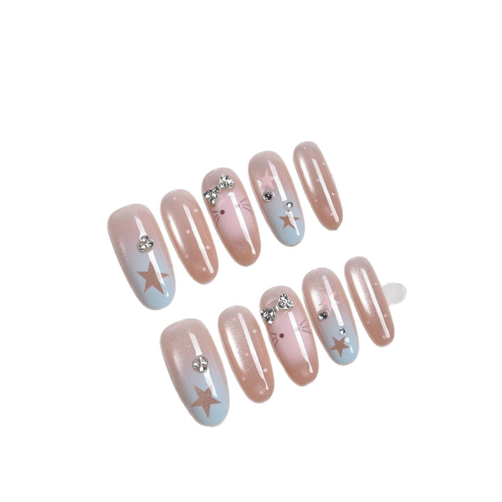 Star-Embellished Press-On Nail Extensions Stornfield