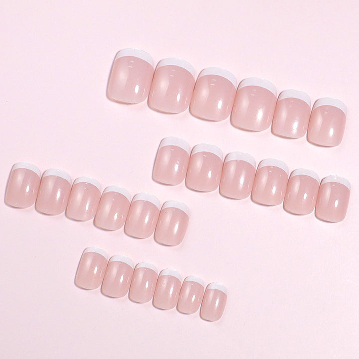 Classic French Tip Press-On Nail Set Stornfield