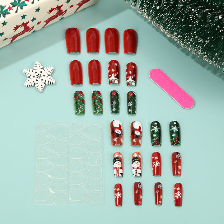 Festive artificial nails with Christmas motifs Stornfield