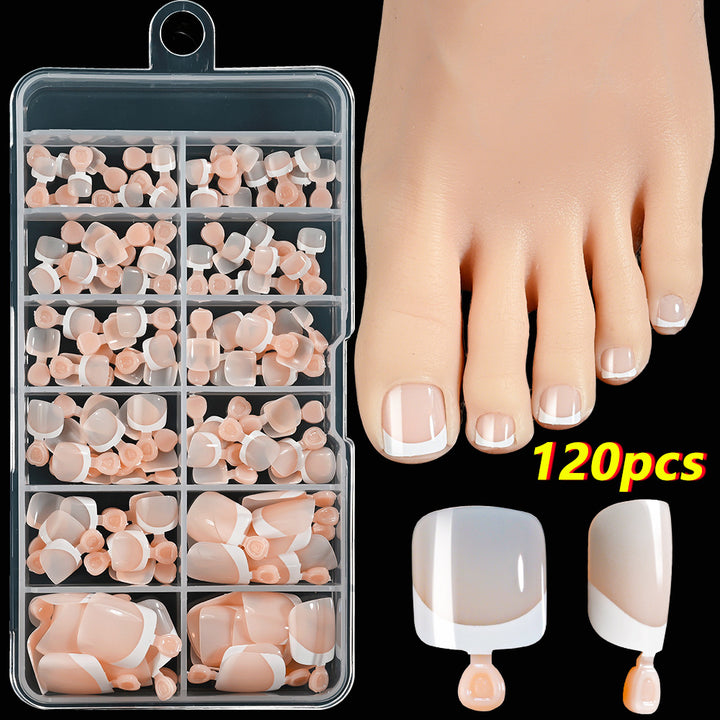 French Tip Gel Toenail Set Stornfield