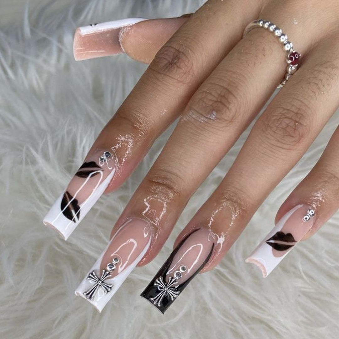 Illustrated Stiletto Press-On Nails Stornfield
