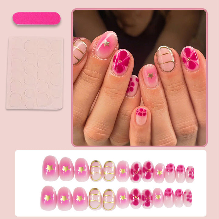 Artifical nails with elegant flower design Stornfield