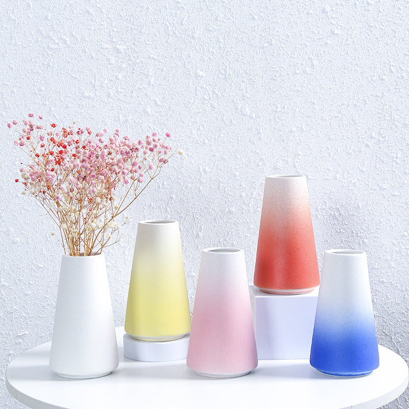 Modern Textured Ceramic Flower Vessel Stornfeild