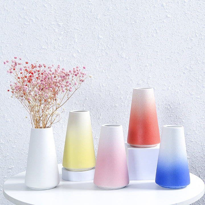 Modern Textured Ceramic Flower Vessel Stornfeild