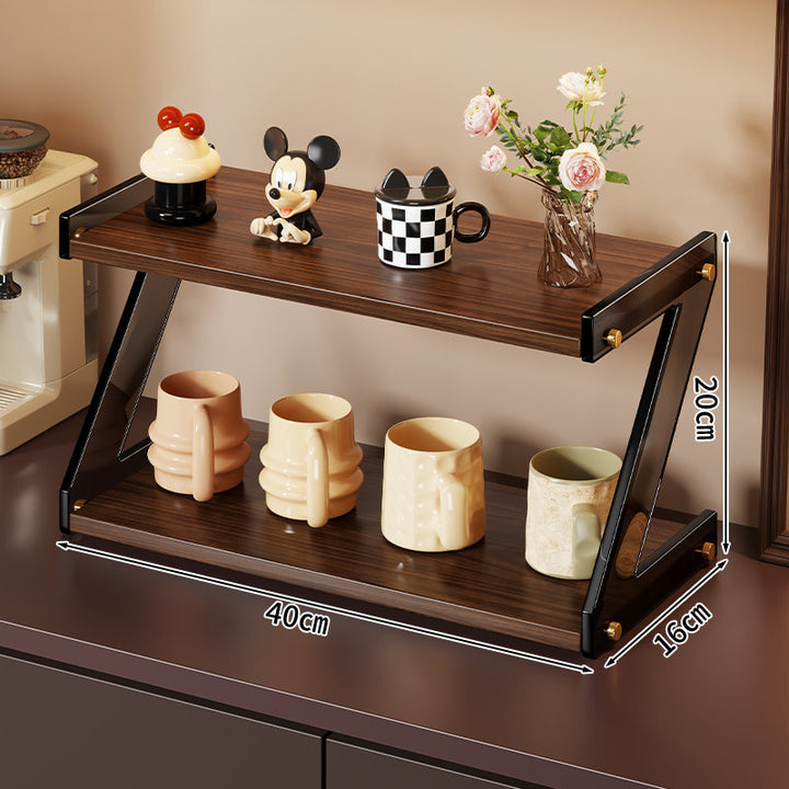 Kitchen Countertop Double-Tier Organizer Shelf