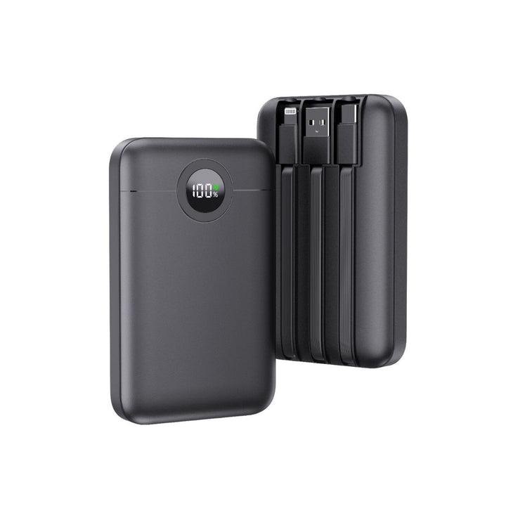 Portable power bank with intelligent cable management and LED charging status display Stornfield
