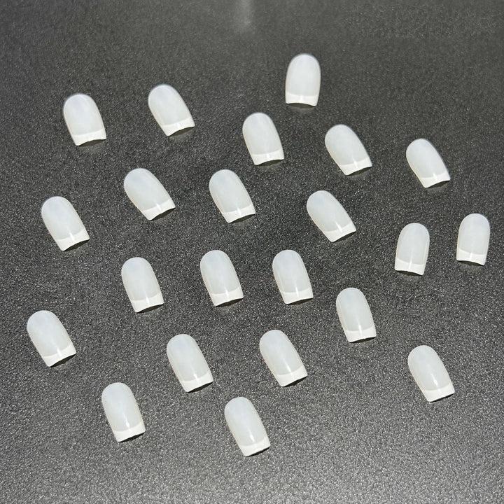 Elegant French Tip Press-On Nail Set Stornfield