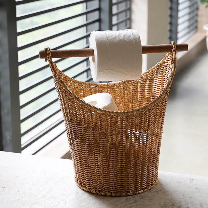 Ladies Natural Basket with Wooden Handle Stornfield