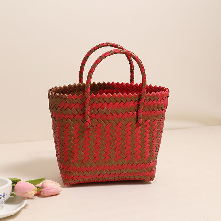 Braided Tote Bag in Rustic Design Stornfield