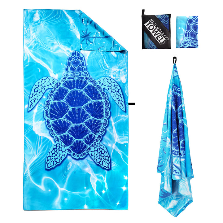 Beach towel with unique sea turtle design Stornfield