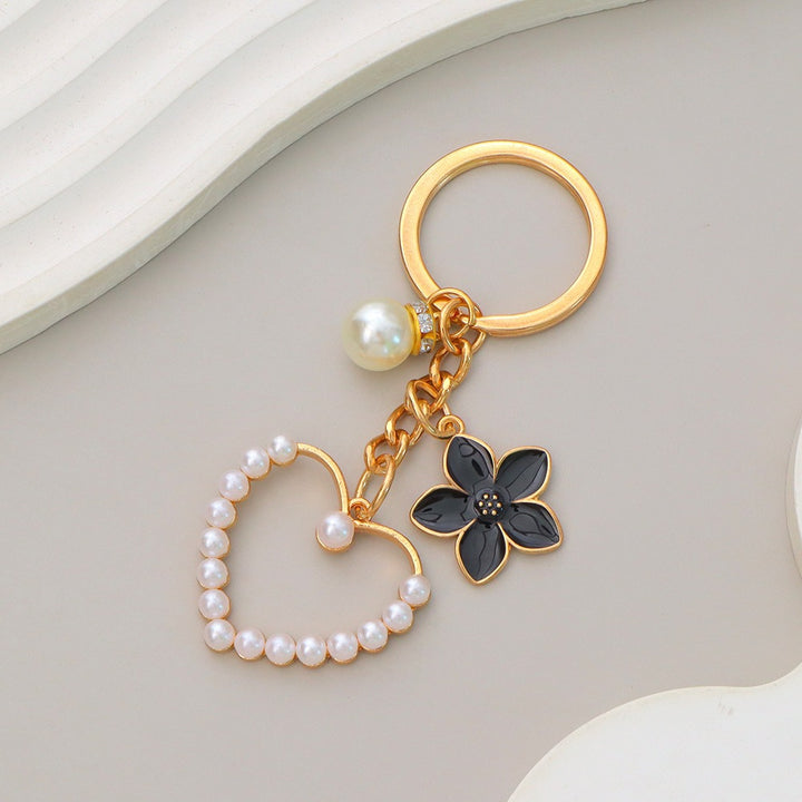 Keychain with heart and flower motif Stornfield
