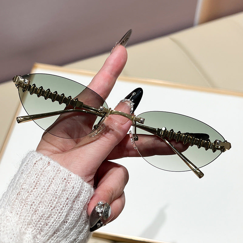 Women's fashionable glasses with elegant golden frame Stornfield