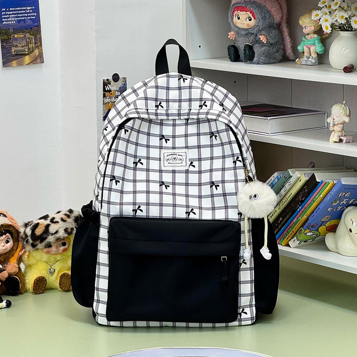 Stylish Checked Backpack