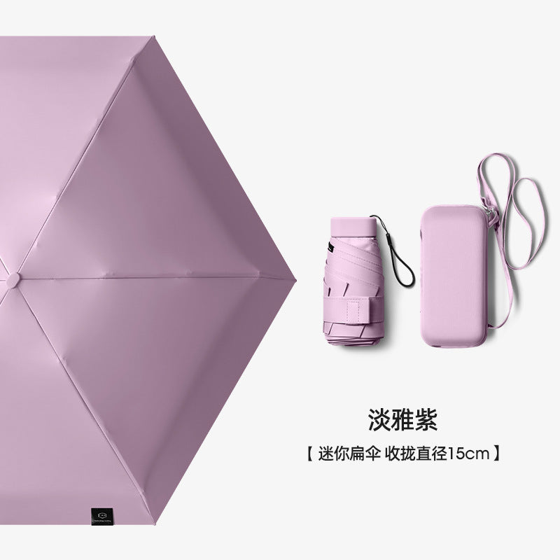 Women's compact rain and sun protection umbrella with carrying case Stornfield