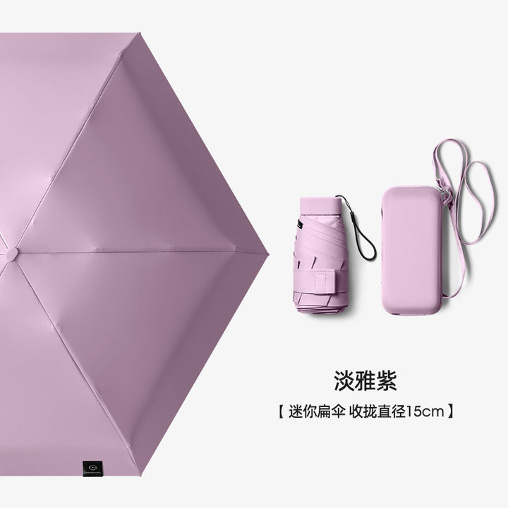 Women's compact rain and sun protection umbrella with carrying case Stornfield