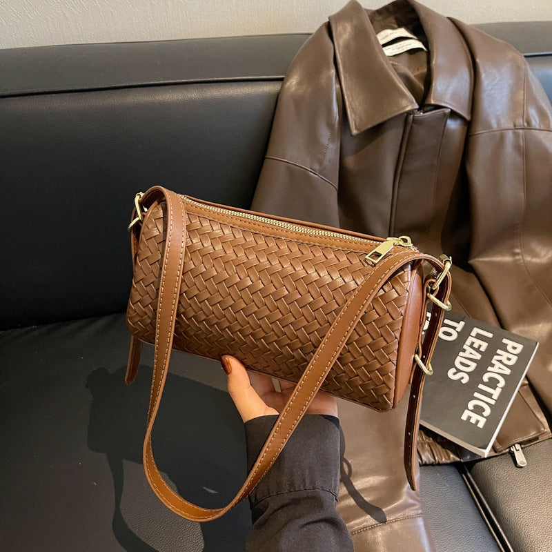 Woven Textured Crossbody Clutch