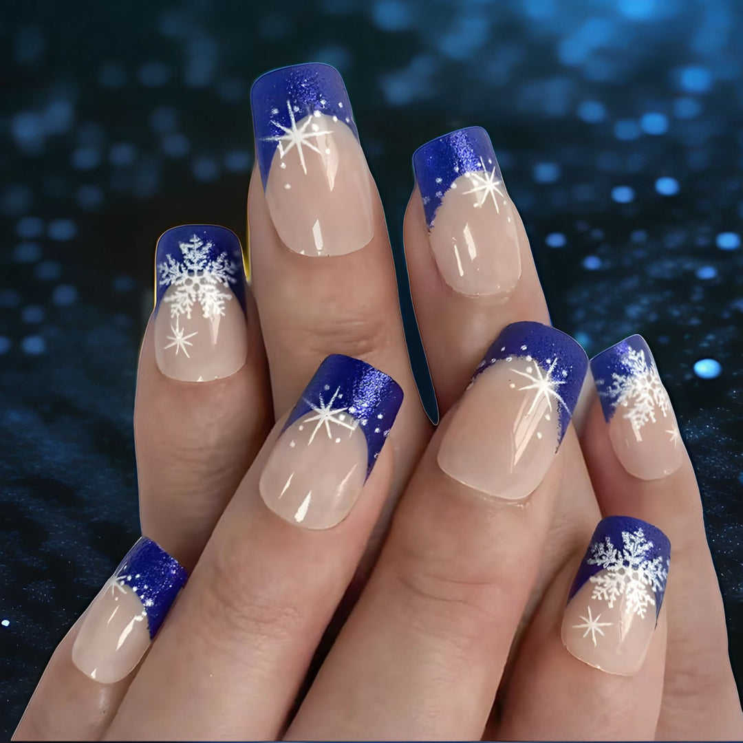 Winter-Themed Press-On Nail Art Stornfield