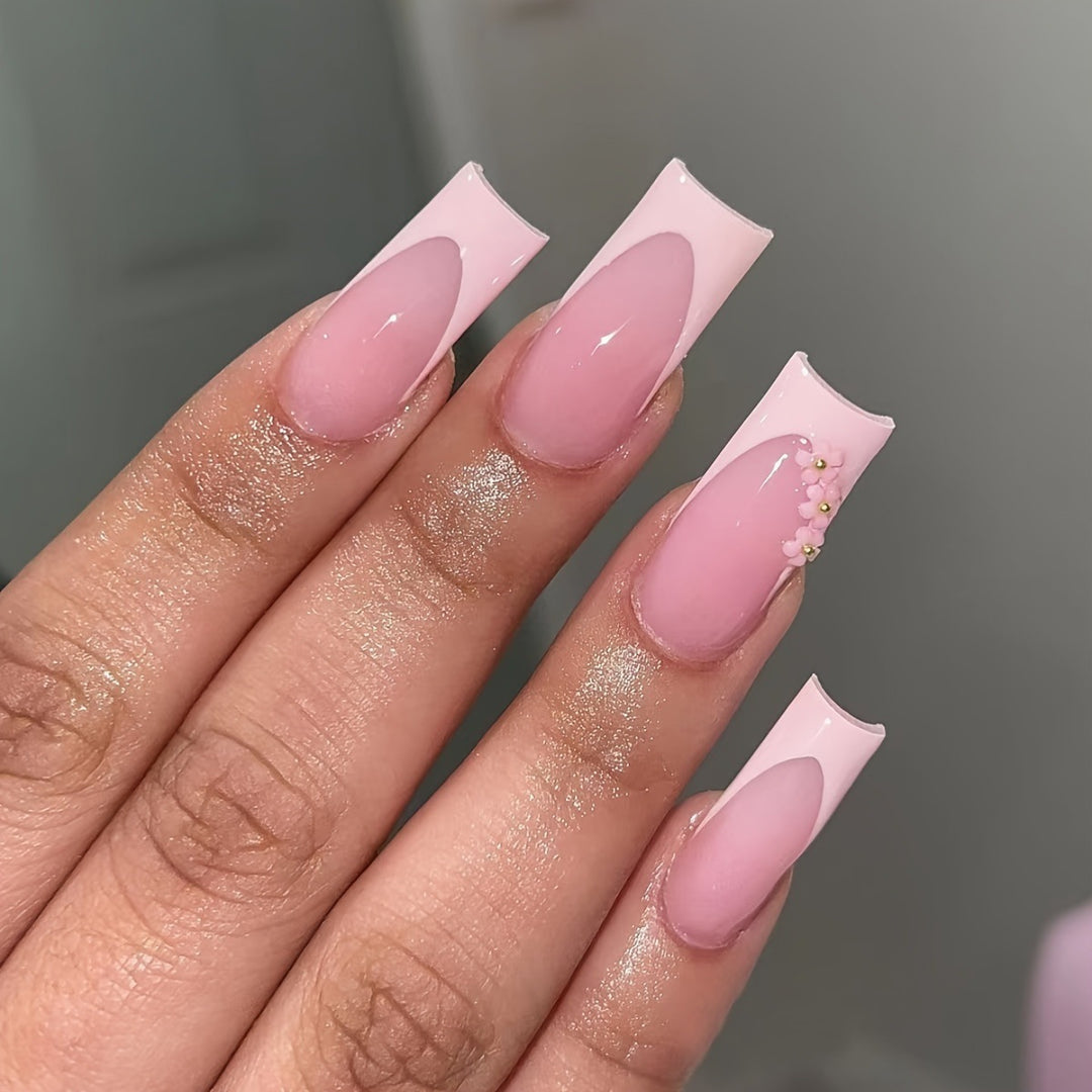 Decorative Floral Press-On Nail Set Stornfield