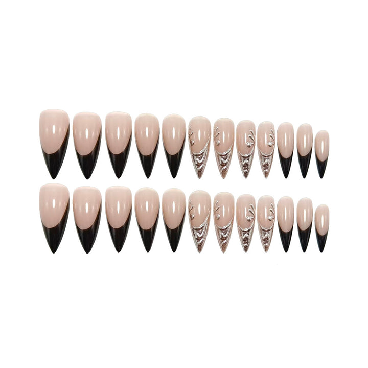 Elegant Nail Art with Metallic Design Stornfield