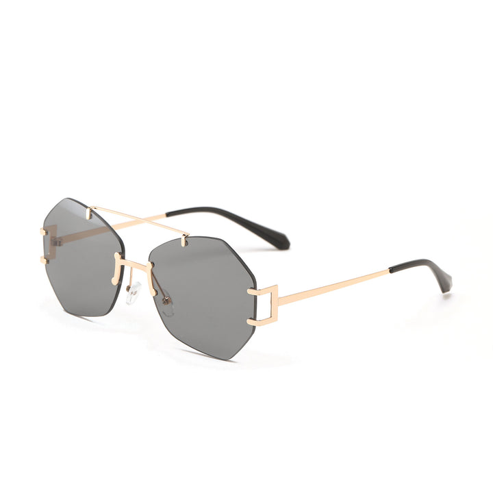 Women's fashionable octagonal sunglasses with delicate metal frame Stornfield