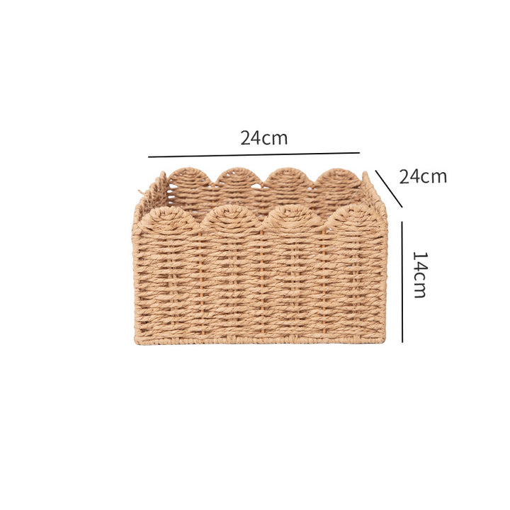 Handwoven storage basket with playful design Stornfield